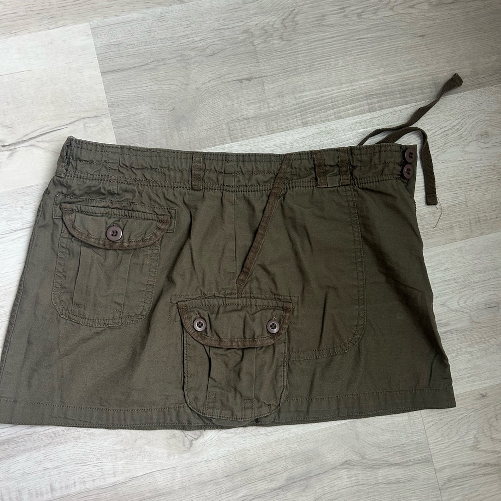 Army Green Cargo Skirt - Picture 5 of 6